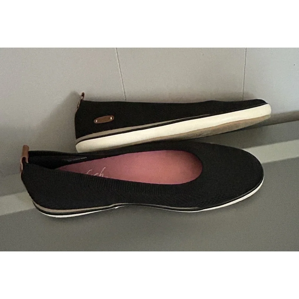 Blowfish Malibu‎ Women's Ez Does It Black Knit Ballet Flats Shoes Size 9.5